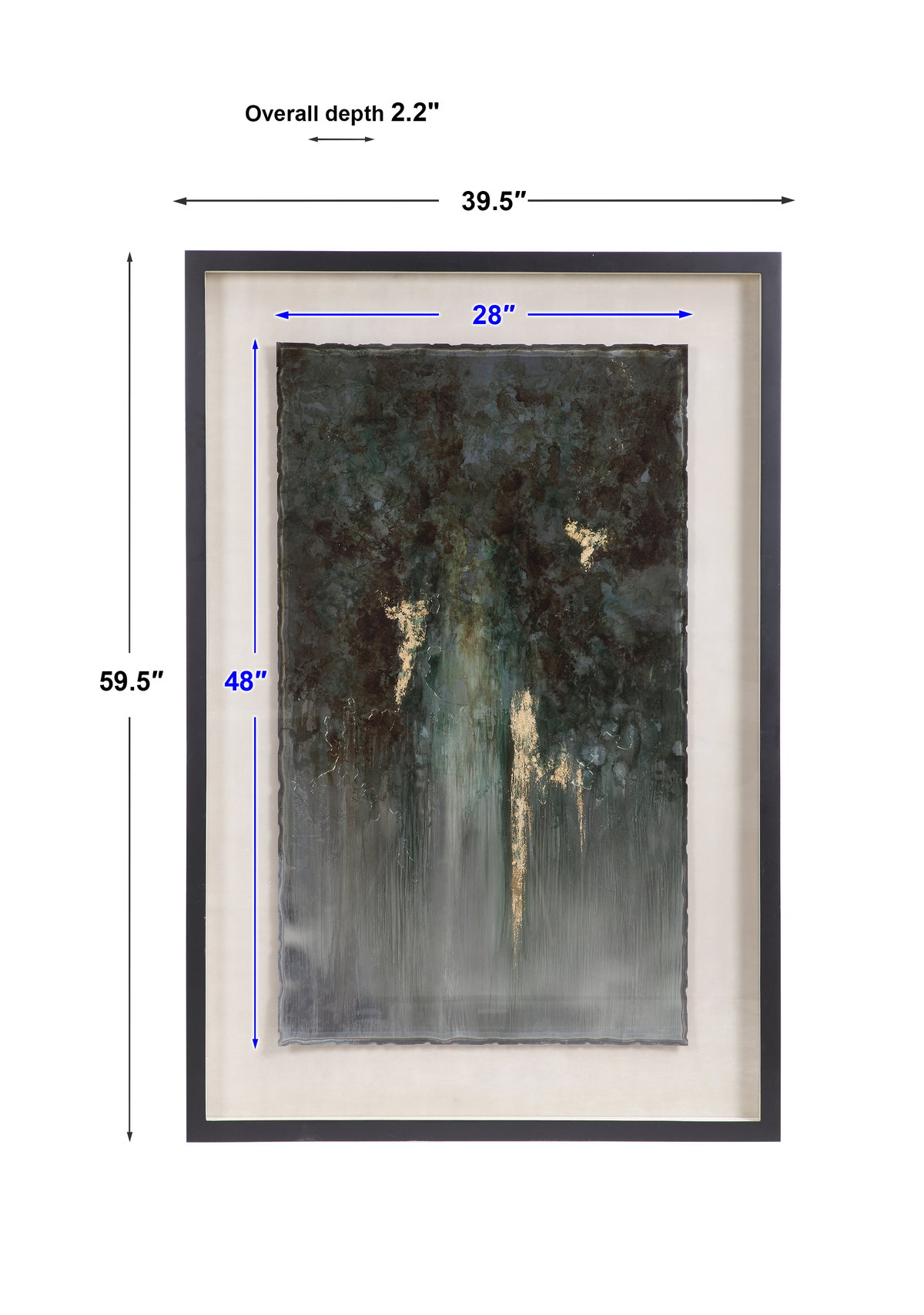 Rustic Patina Grande Abstract Art, by Uttermost, 39.5" width x 59.5" height x 2.2" depth View 3