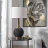 Arnav Textured Black Lamp, Table Lamp by Uttermost, 17" width x 32" height x 17" depth thumbnail 6