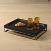 Shadowstone Cast Black Tray, Decorative Tray by Uttermost, 18" width x 3.5" height x 13" depth thumbnail 3