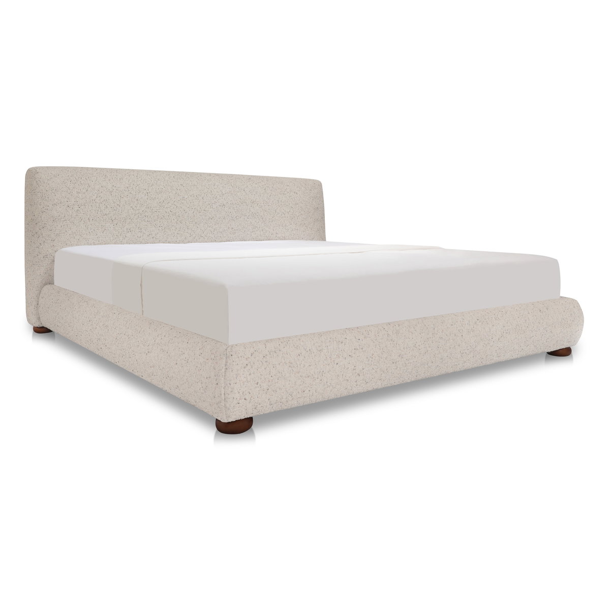 Beau Queen Storage Bed Speckled Light Grey, by Moe's Home, 5'11" width x 3'3.37" height x 7'9.3" depth View 2