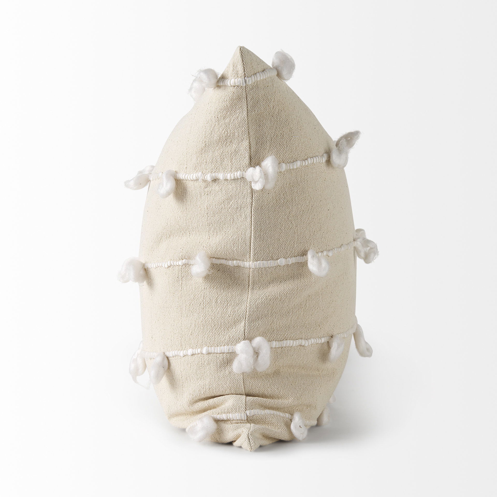 Erica 20 x 20 Cream With White Detail Decorative Pillow Cover, by Mercana, 20" length x 20" width x 0.2" height View 5