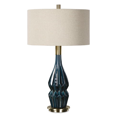 Prussian Blue Ceramic Lamp