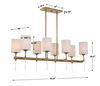 Awyr 8 Light Linear Chandelier, Ceiling Light by Uttermost, 43.5" width x 16.5" height x 16" depth thumbnail 3