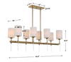 Awyr 8 Light Linear Chandelier, Pendant by Uttermost, 43.5" width x 16.5" height x 16" depth thumbnail 3