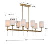 Awyr 8 Light Linear Chandelier, Pendant by Uttermost, 43.5" width x 16.5" height x 16" depth thumbnail 3