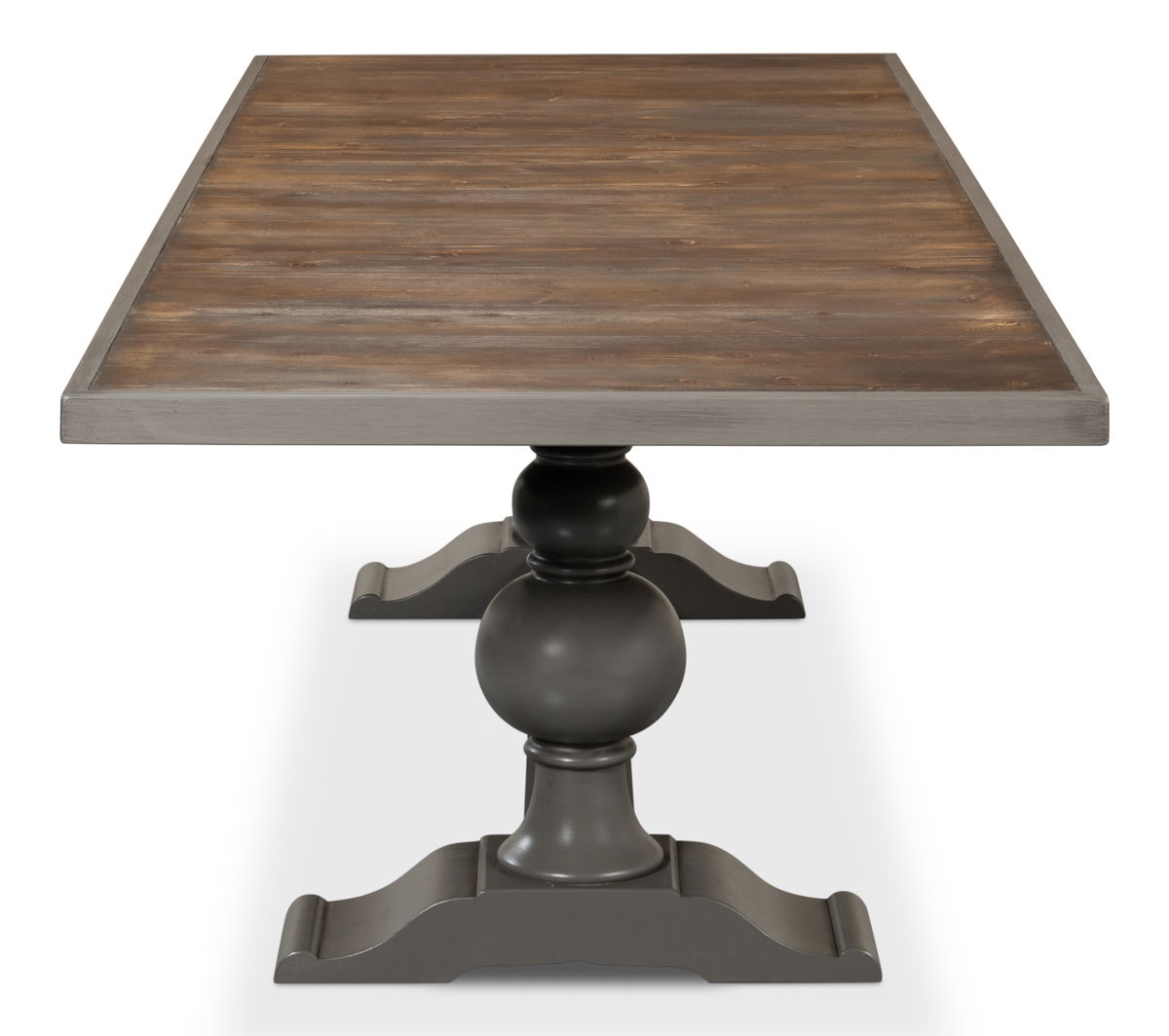Rectangular Dining Table  As Shown, by Sarreid, 3'4" length x 9' width x 2'6" height View 3