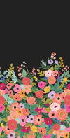 Garden Party Black Wall Mural thumbnail 0