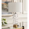 Aura Clear Glass Table Lamp, by Uttermost, 15" width x 27.75" height x 15" depth thumbnail 5