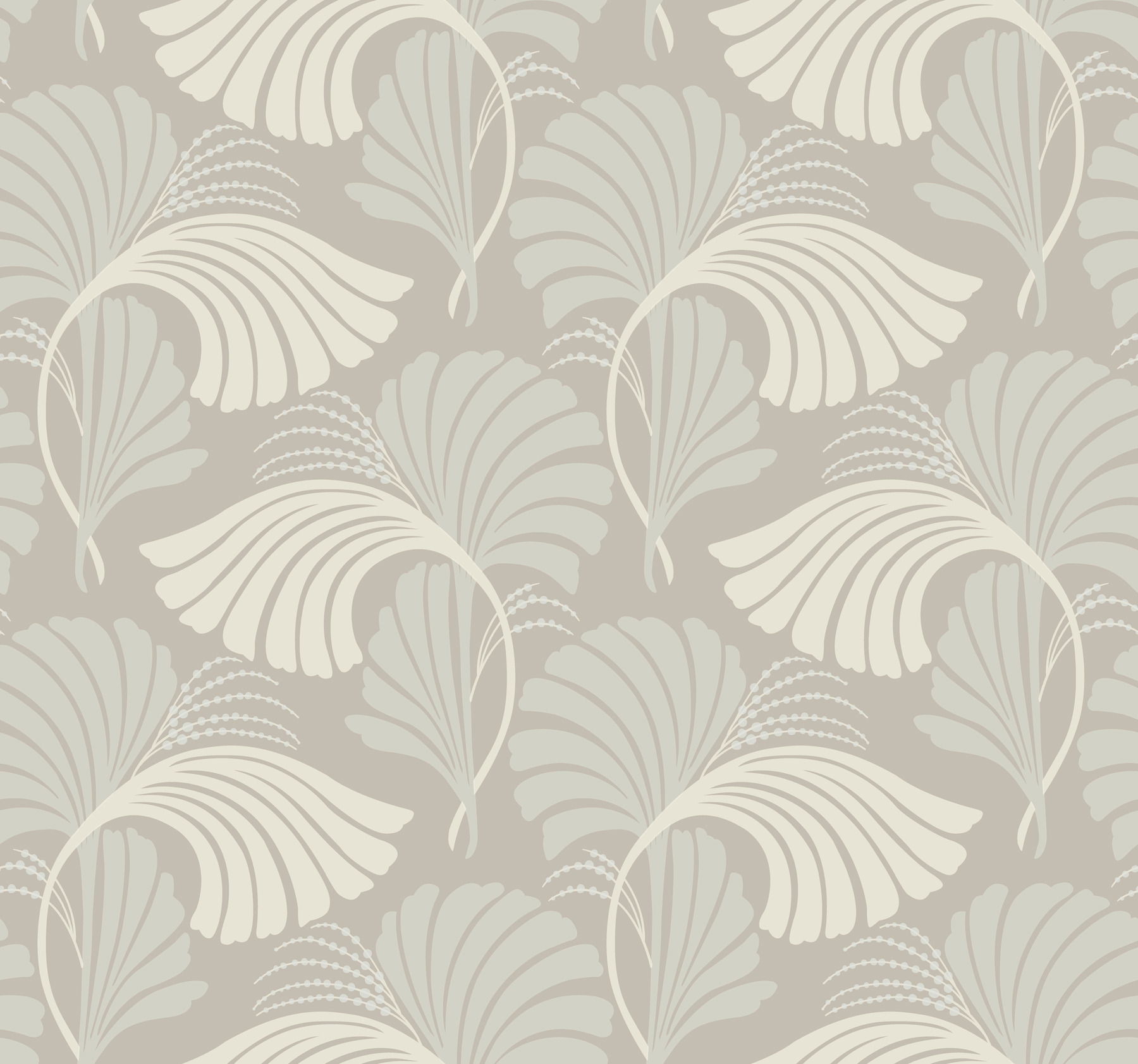 Dancing Leaves Neutral Wallpaper, by York Wall, 27' length x 2'3" width x 0.02" depth View 1