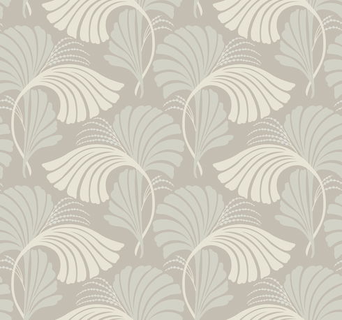 Dancing Leaves Neutral Wallpaper