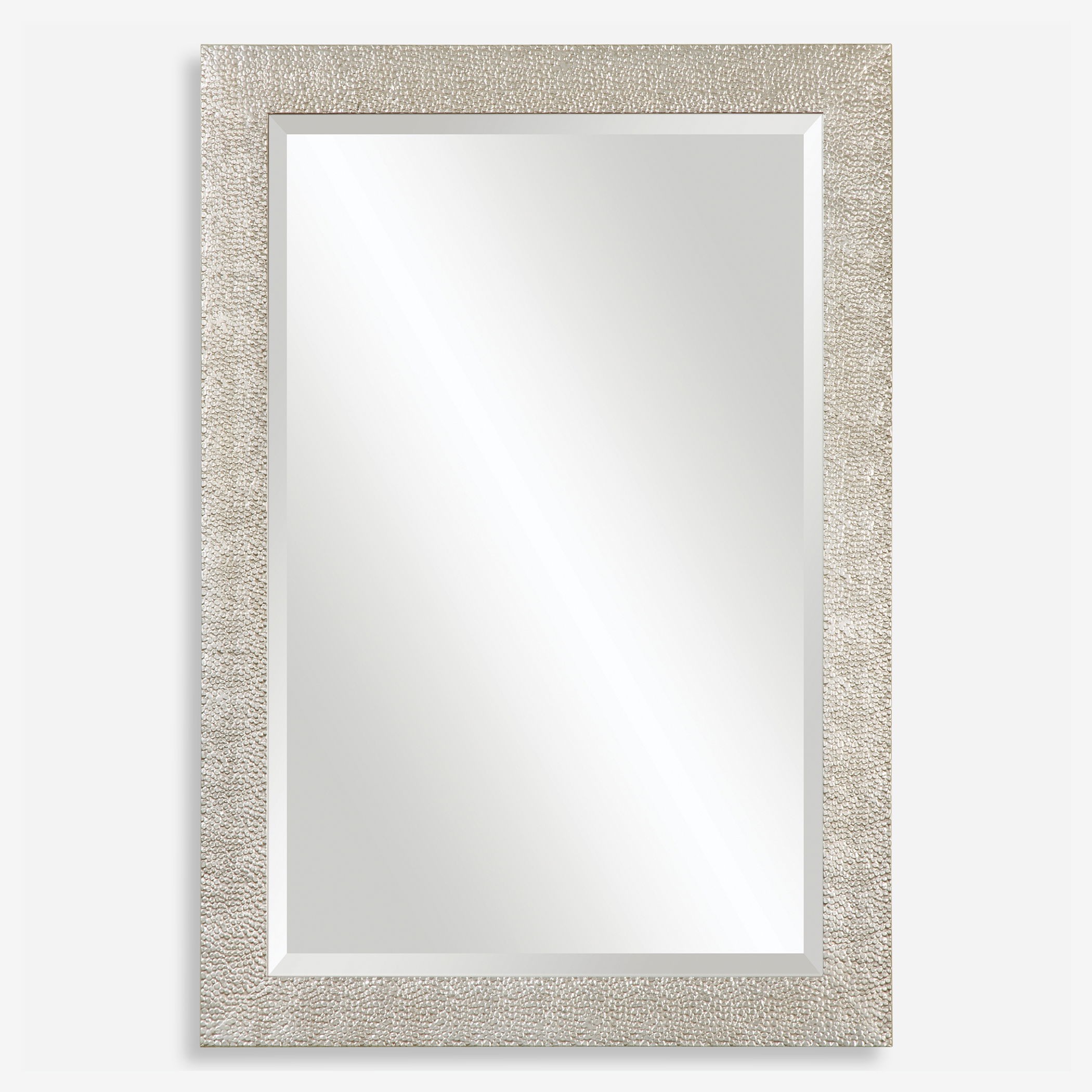 Porcius Antiqued Silver Mirror, by Uttermost, 29" width x 41" height x 0.75" depth View 1