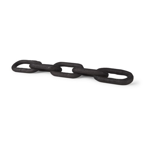 Alix  Black Wood Link Chain Decorative Object