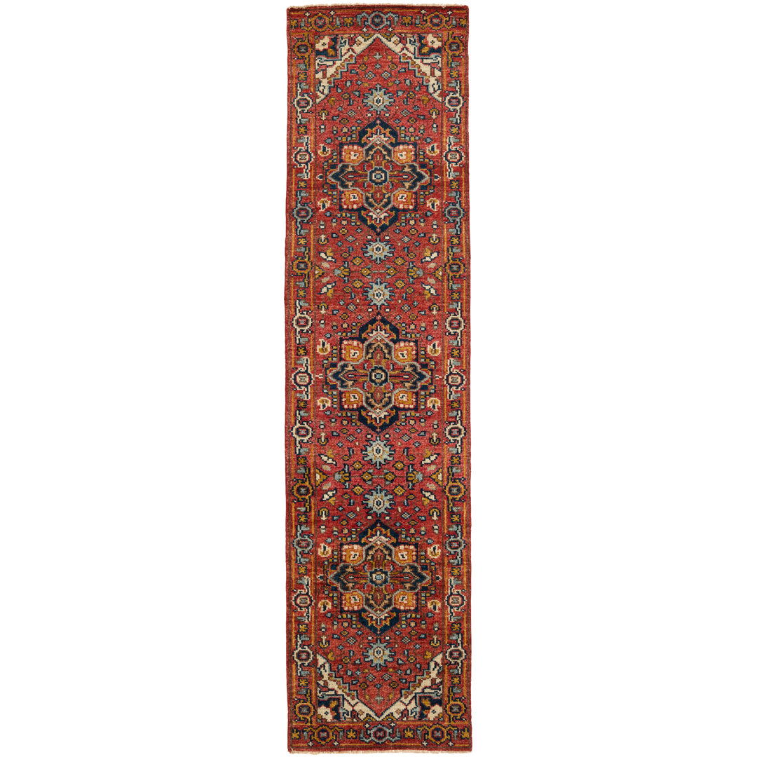 Revere Hand-Knotted Wool Red/Beige Area Rug large image 