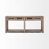 Harrelson III 72L x 18W Brown Wood 4 Drawer Console Table, by Mercana, 72" length x 18" width x 30" height thumbnail 3