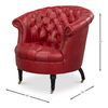 Bastian Armchair, New Rouge Leather, Seating by Sarreid, 33" length x 33" width x 31" height thumbnail 13