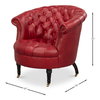 Bastian Armchair  New Rouge Leather, by Sarreid, 2'9" length x 2'9" width x 2'7" height thumbnail 13