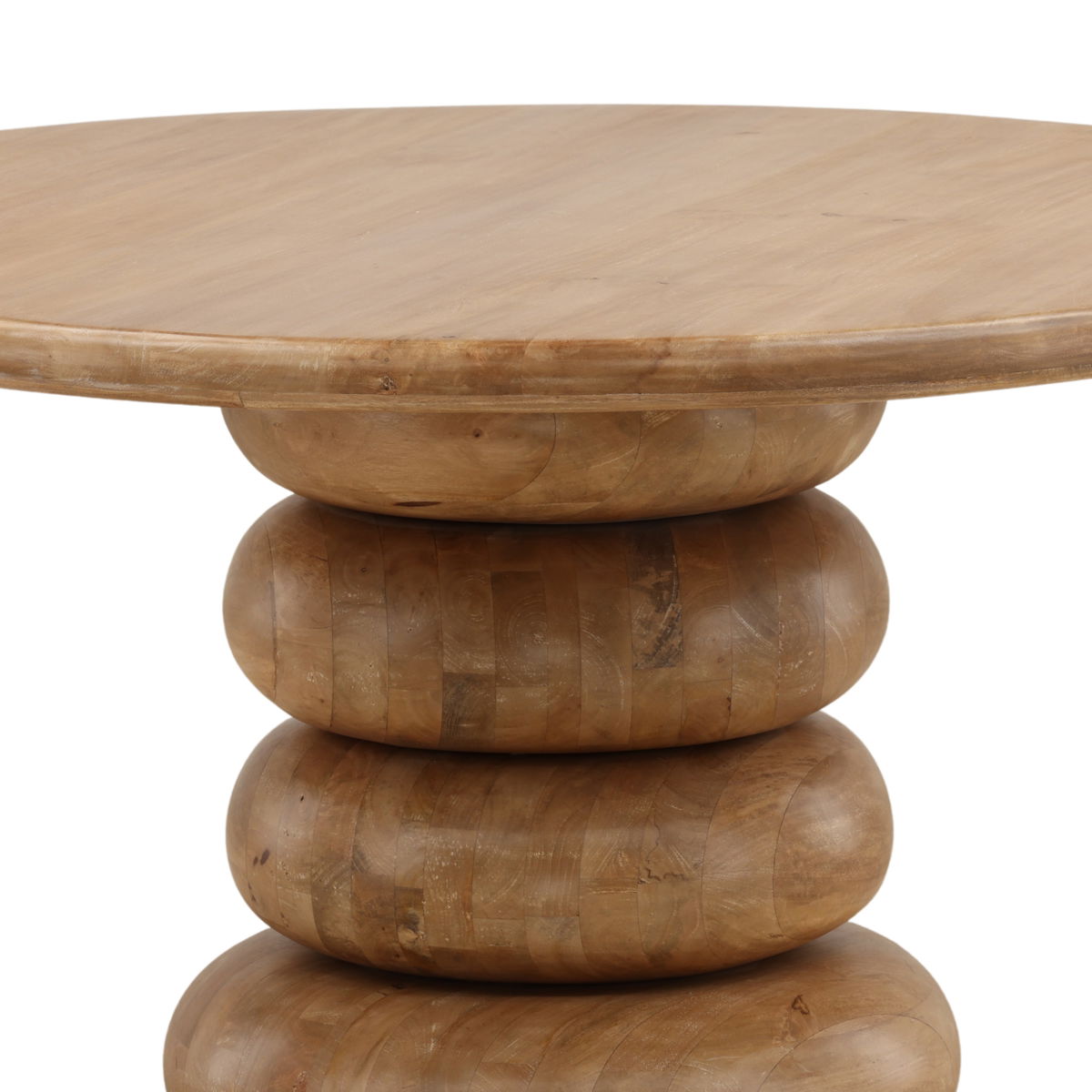 Anele Dining Table Natural, by Dovetail, 54" width x 30" height x 54" diameter x 54" depth View 3