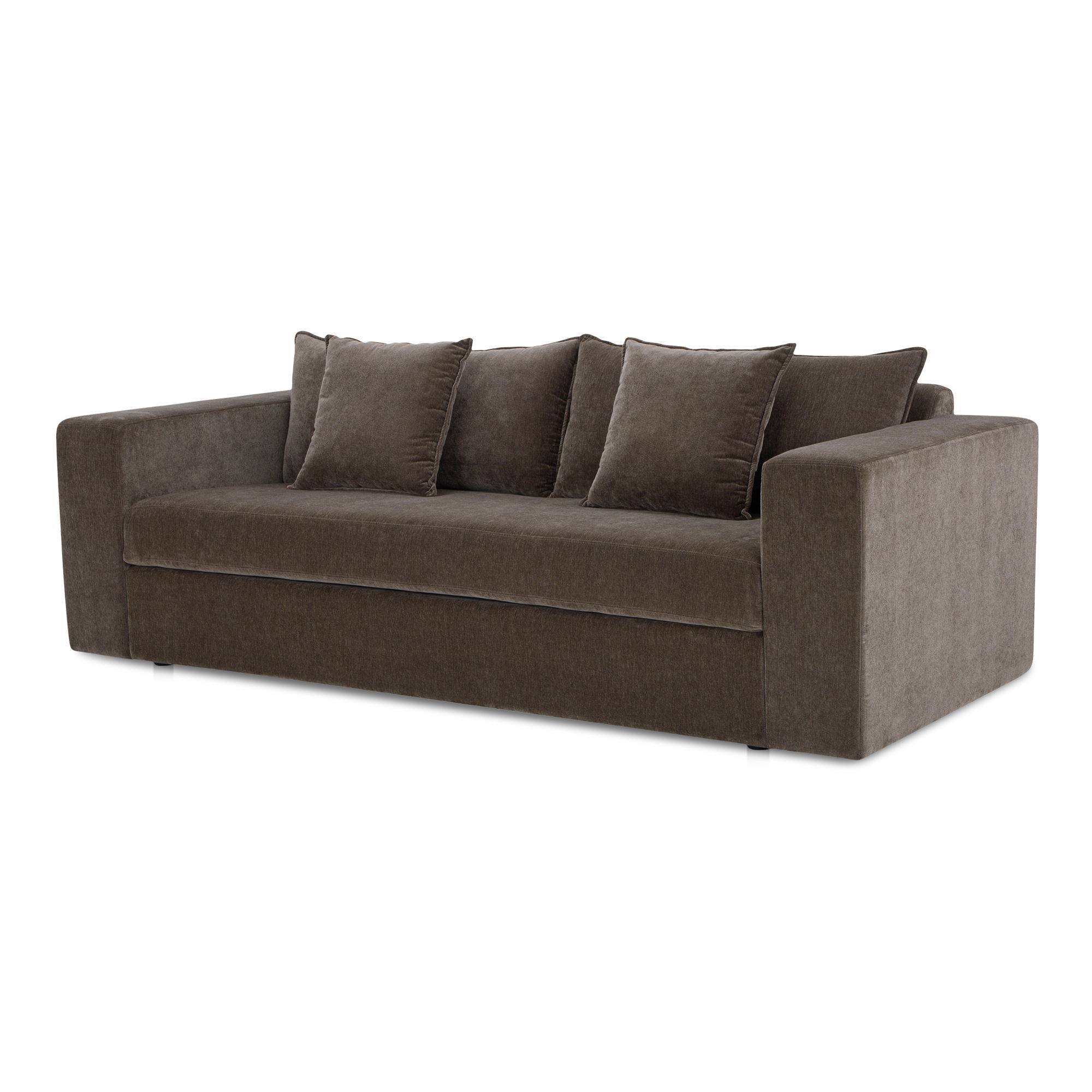Kiran Sleeper Sofa Warm Charcoal, Sofa Bed by Moe's Home, 87.8" width x 24" height x 38.2" depth View 3
