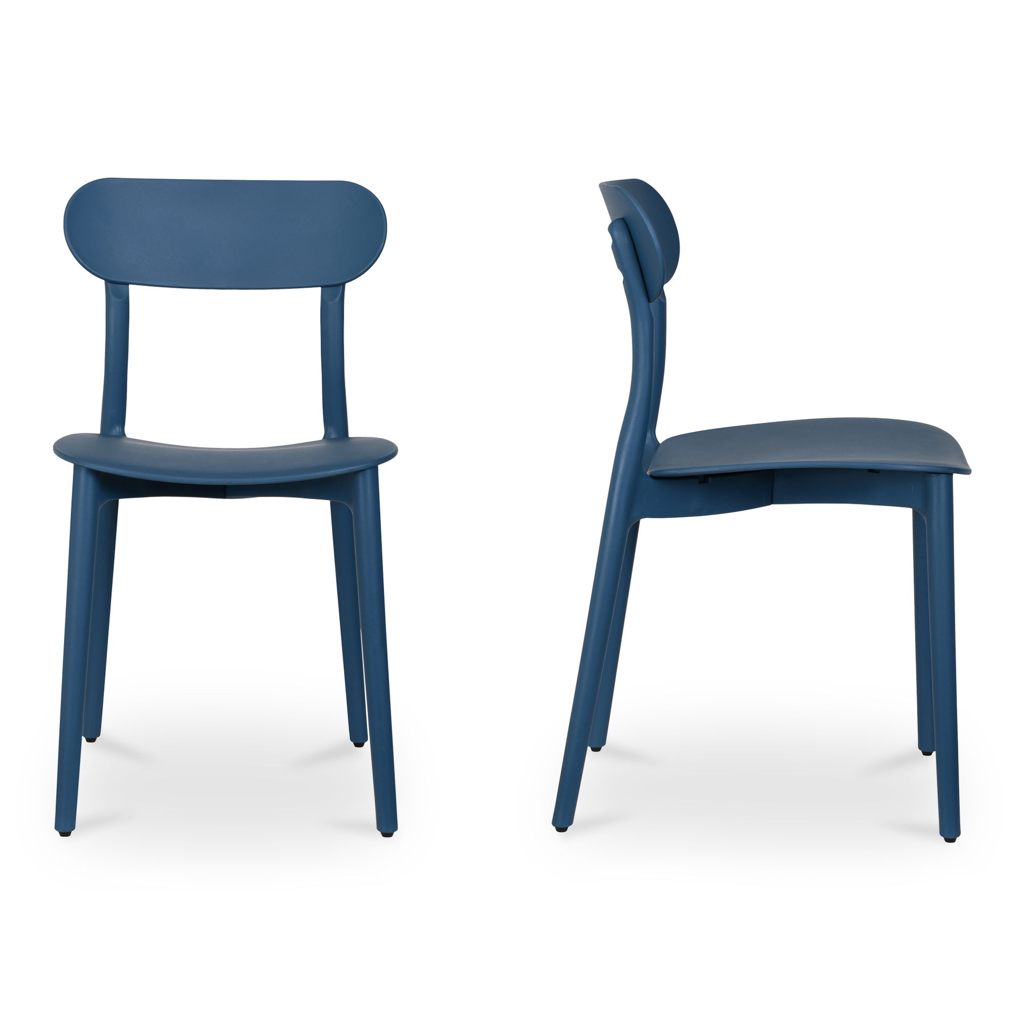Kent Outdoor Dining Chair Navy - Set Of Two, by Moe's Home, 16.75" width x 31" height x 20.5" depth View 3