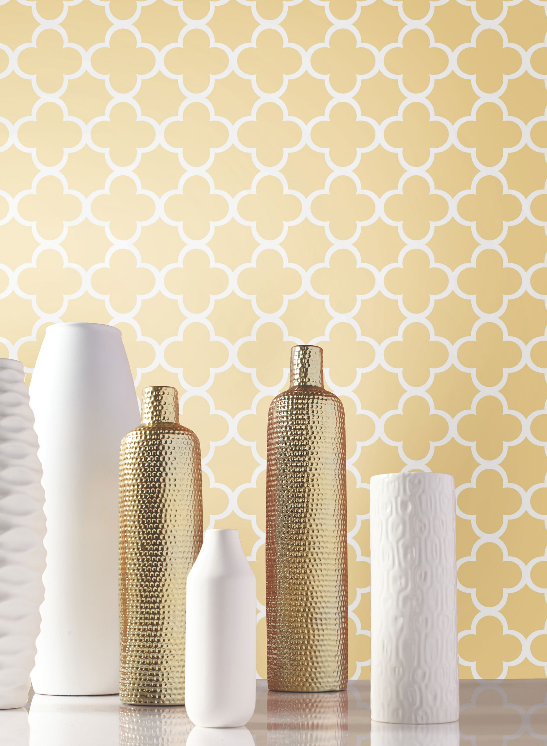 Framework Yellow Wallpaper, by York Wall, 33' length x 1'8.5" width x 0.02" depth View 2