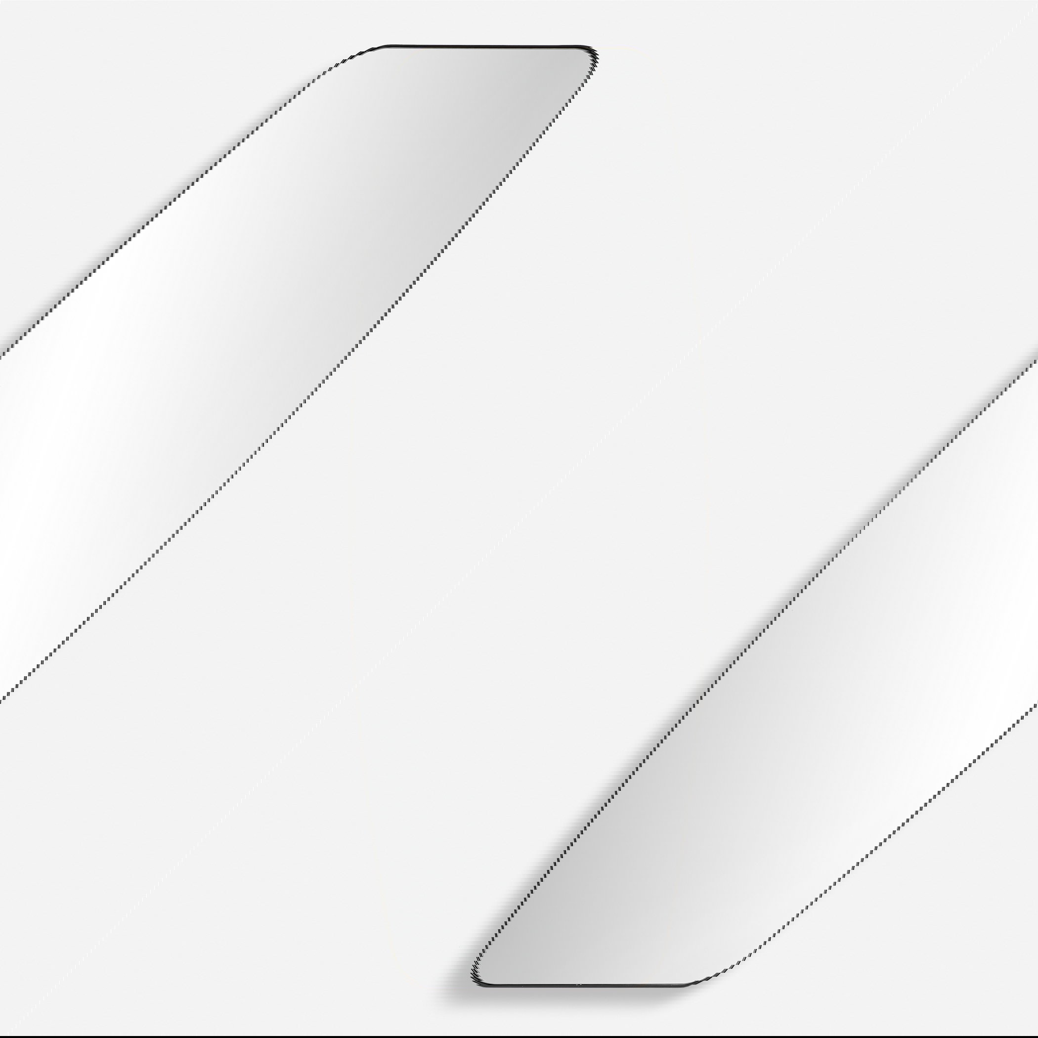 Caspian Curved Black Dressing Mirror, by Uttermost, 27.75" width x 71.87" height x 2" depth View 1