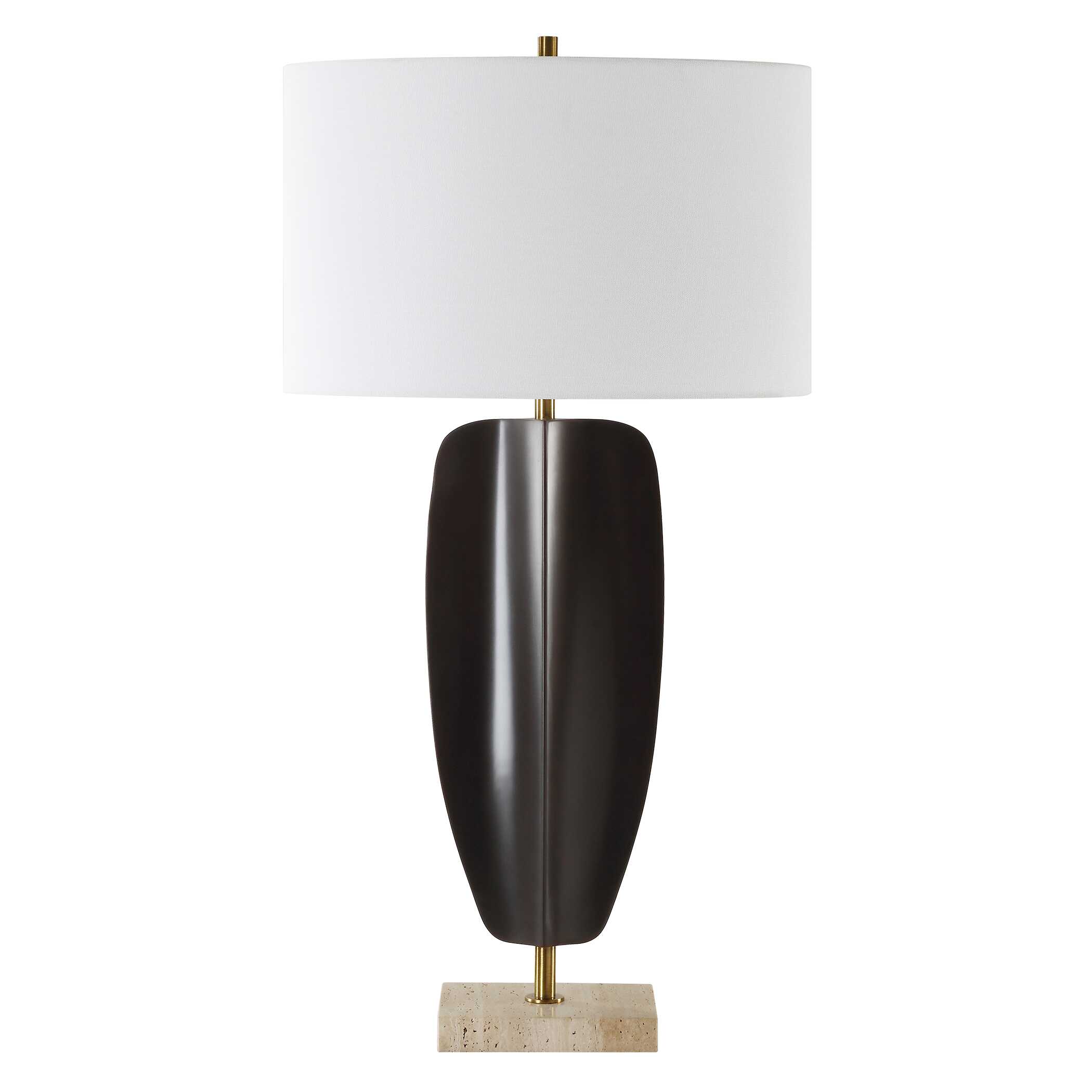 Kure Black Table Lamp, by Uttermost, 16" width x 30.25" height x 10" depth View 5