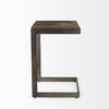Kiran Backless 26in Seat Counter Stool | Brown Wood with Antique Nickel, Counter & Bar Stool by Mercana, 17" length x 17" width x 26" height thumbnail 4