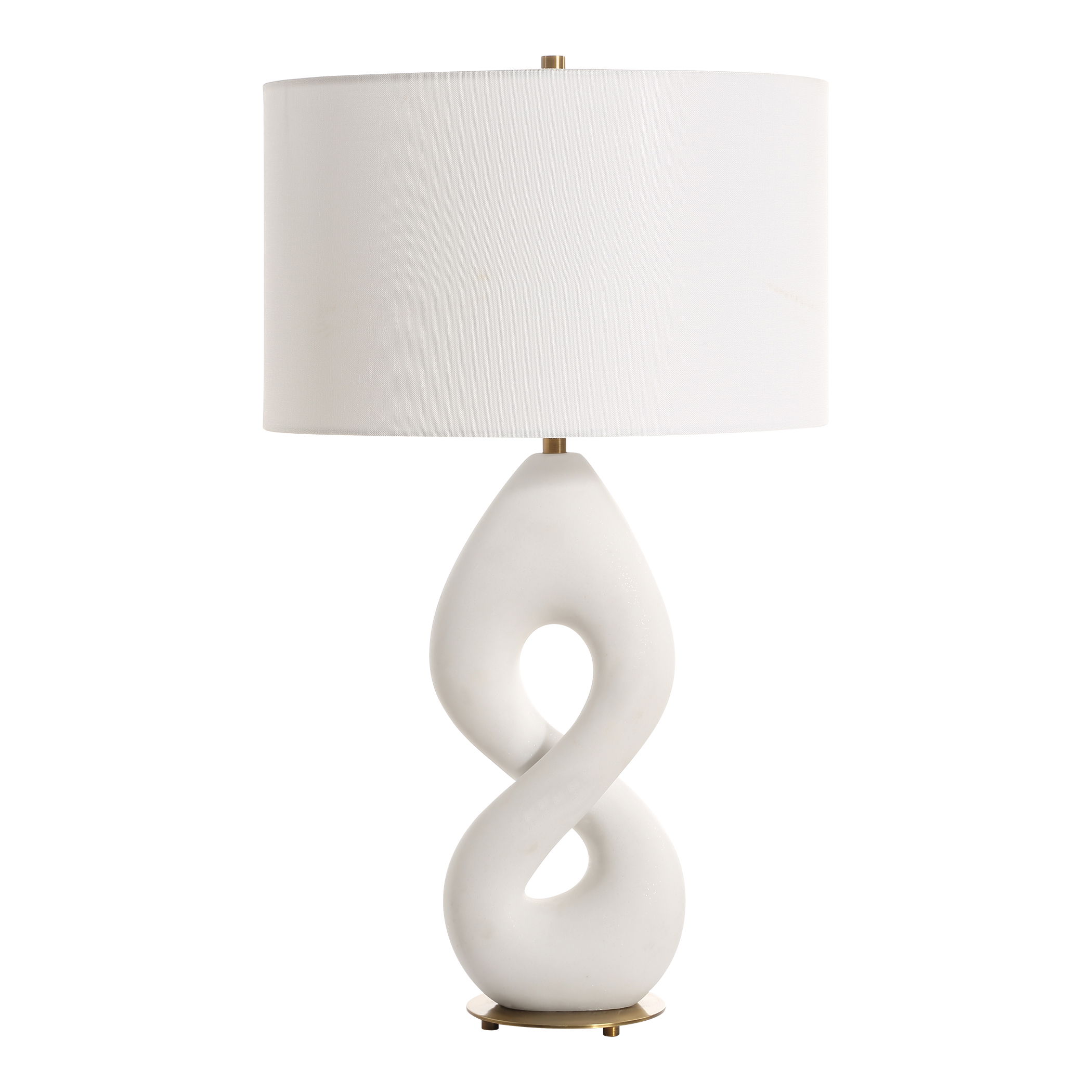 Meridian Ivory Stone Table Lamp large image 