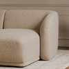 Faye Left Sectional Beige Boucle, Sectional Sofa by Moe's Home, 113.75" width x 29.5" height x 60.25" depth thumbnail 7
