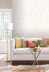Plain Bamboo White Wallpaper, by York Wall, 27' length x 2'3" width x 0.02" depth thumbnail 3