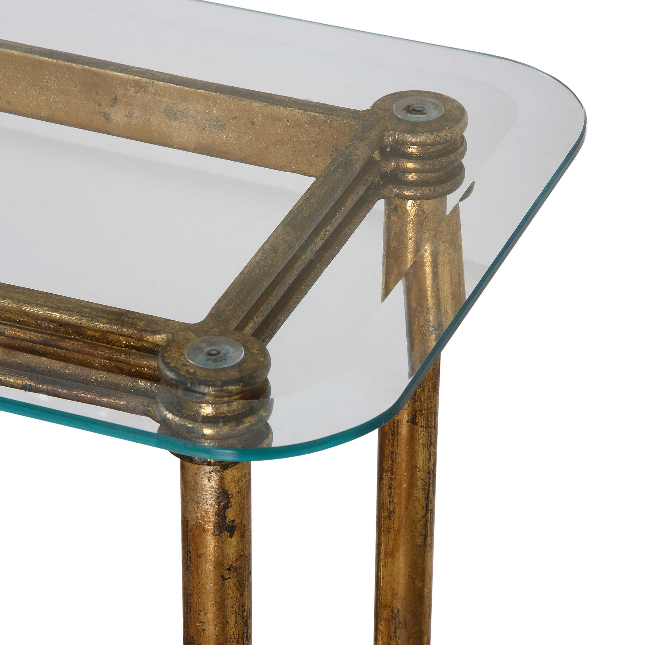 Elenio Glass Console Table large image 