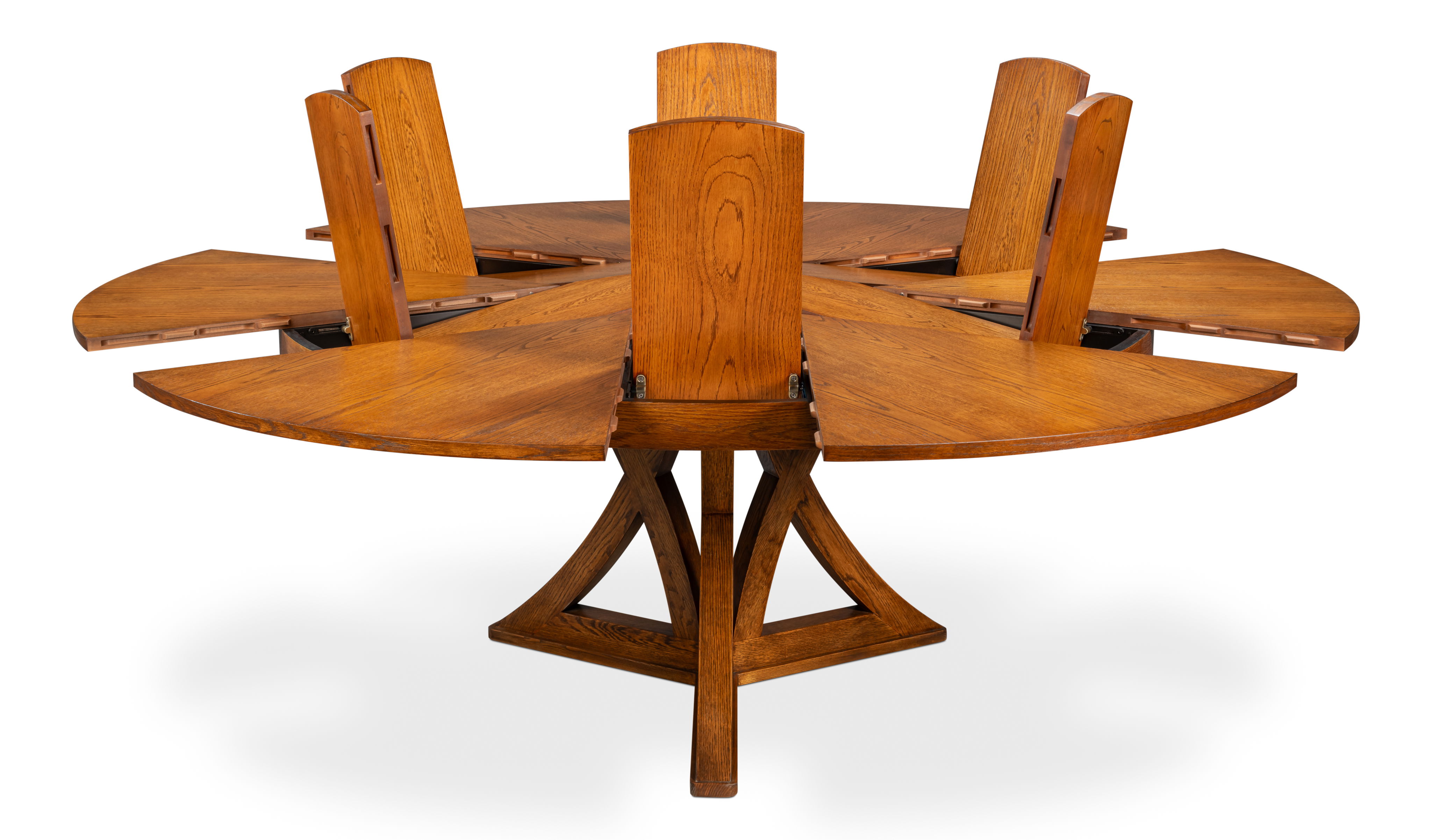 Casual Jupe Dining Table,Tobacco B,Med, by Sarreid, 55" length x 55" width x 30" height View 9