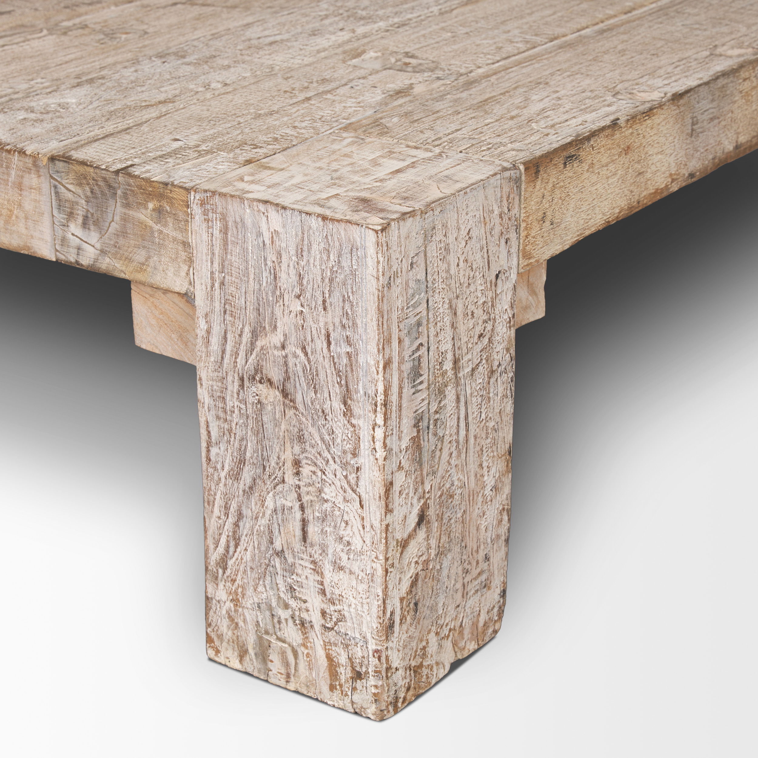McArthur Rectangular Reclaimed Wood with White Wash Coffee Table large image 