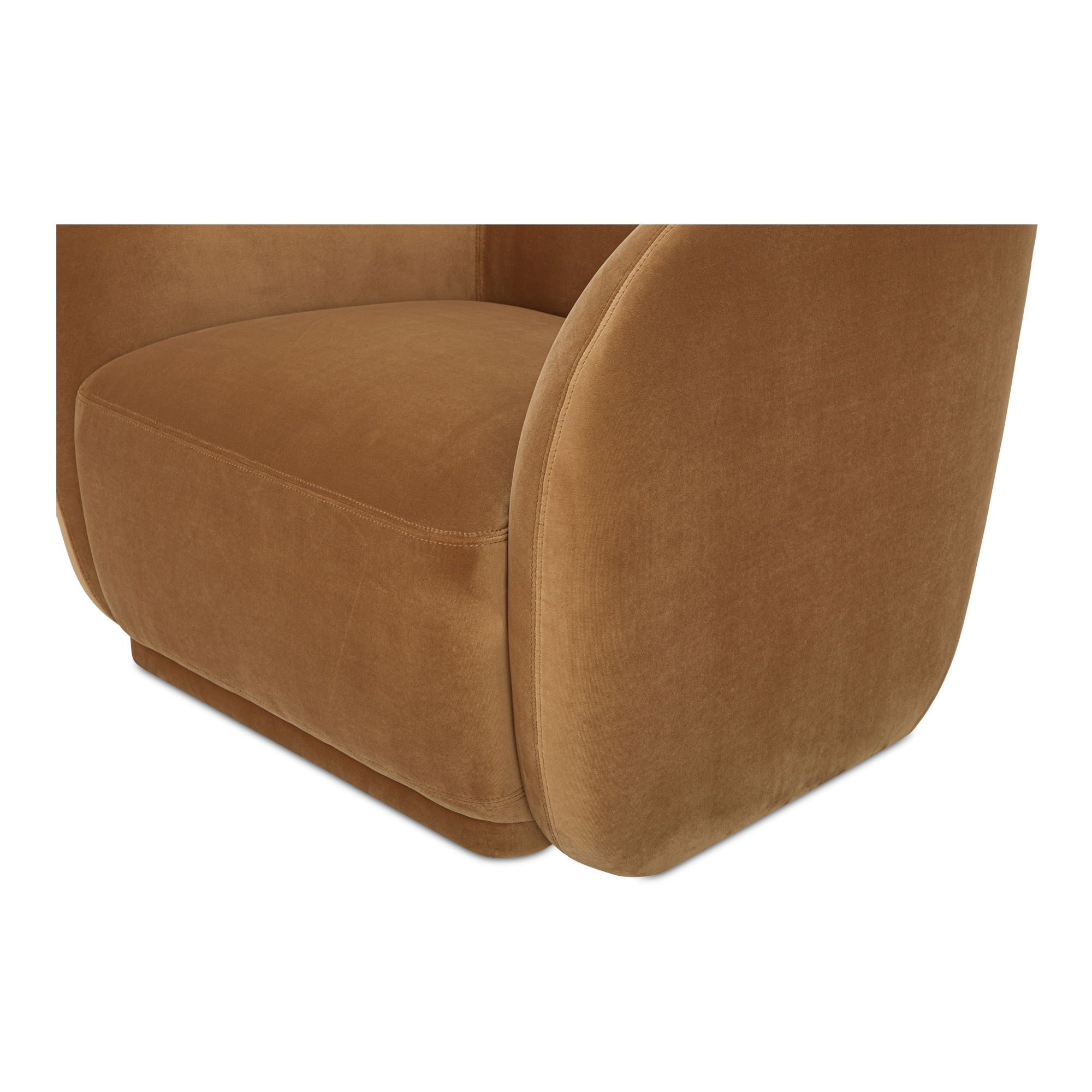 Faye Accent Chair Tan Faux Mohair large image 