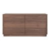 Round Off Dresser Walnut Brown, by Moe's Home, 60" width x 30" height x 19" depth thumbnail 1