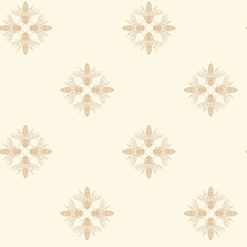 Honey Bee Gold & Cream Wallpaper