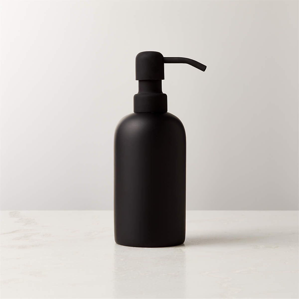 Online Designer Bathroom Rubber-Coated Black Soap Pump 8oz