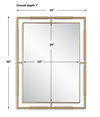 It's All Connected Rectangle Brass Mirror, by Uttermost, 30" width x 40" height x 1" depth thumbnail 3