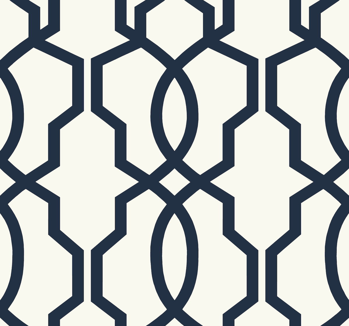 Hourglass Trellis Navy Wallpaper, by York Wall, 27' length x 2'3" width x 0.02" depth View 1