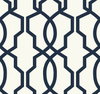 Hourglass Trellis Navy Wallpaper, by York Wall, 27' length x 2'3" width x 0.02" depth thumbnail