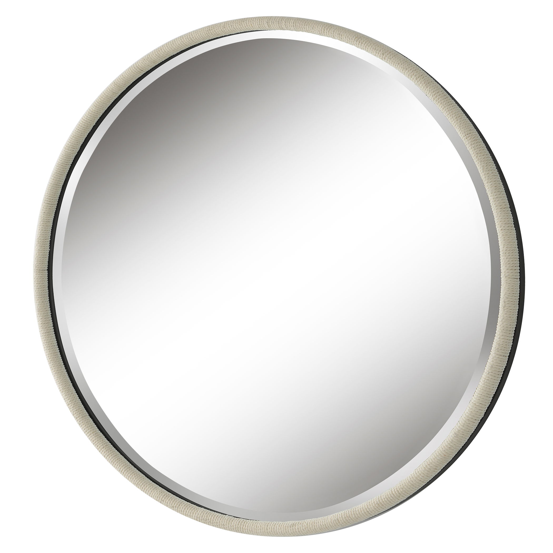 Ranchero White Round Mirror large image 