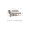 Inou Elements Modular Chaise, Outdoor Furniture by Crescent Garden, 4'5.3" width x 2'2.4" height x 2'3.8" depth thumbnail 3