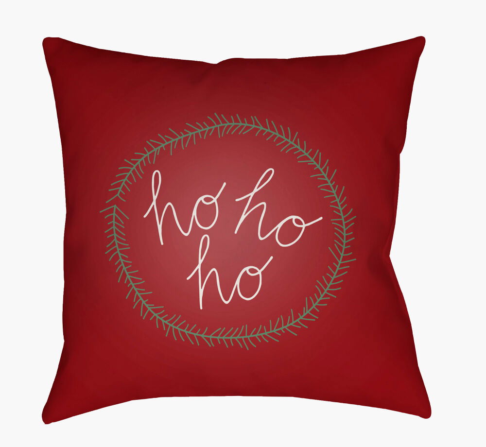 Hohoho Accent Pillow, Decorative Pillow by Surya, 18" length x 18" width