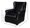 London Dry Accent Chair, Onyx Black, Seating by Sarreid, 37" length x 40" width x 40" height thumbnail 15