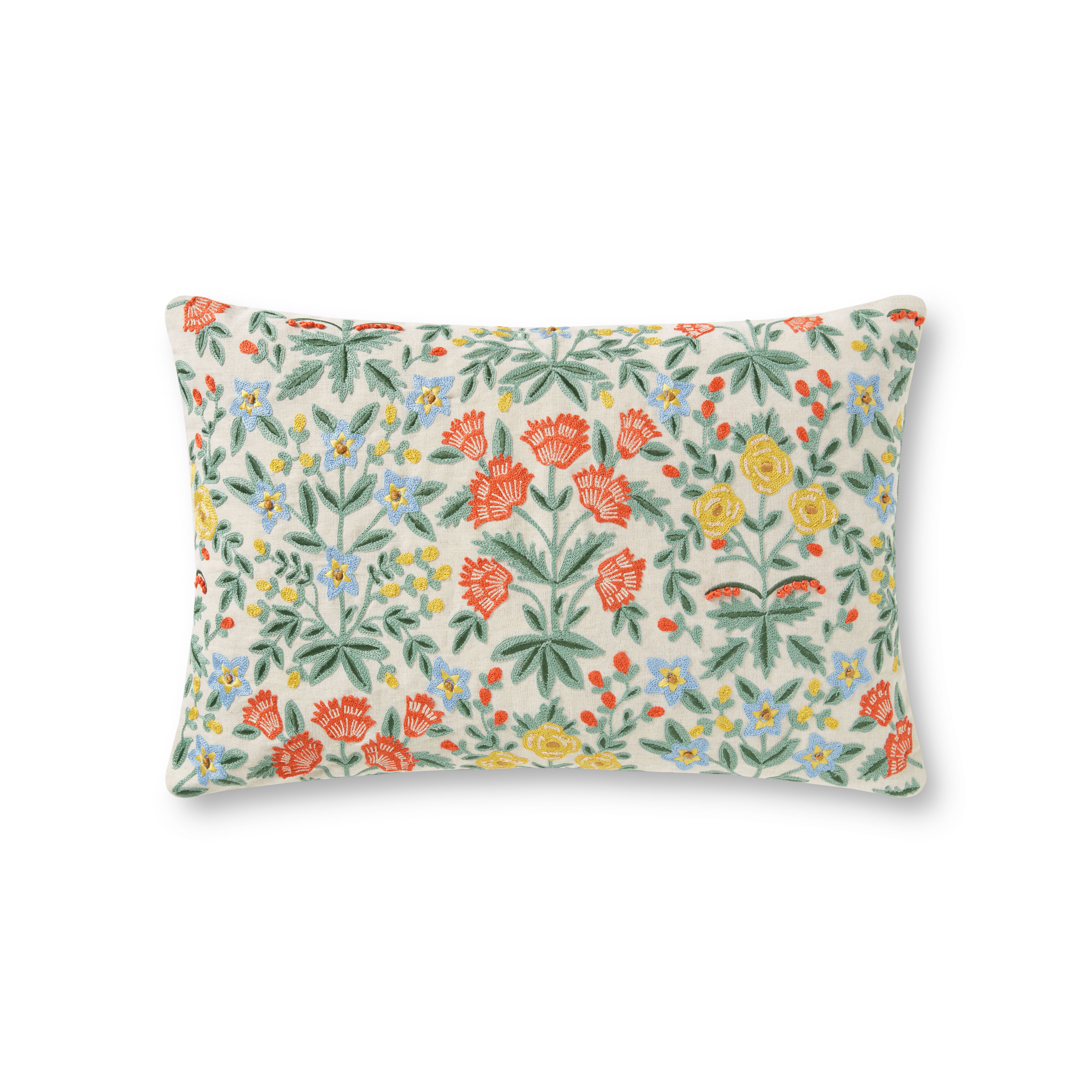 Rifle Paper Co. x Loloi Pillows Pillow, Decorative Pillow, 13" length x 21" width View 1