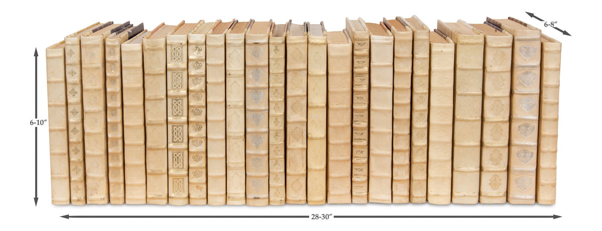White Leather & Paper Books S/24, by Sarreid, 8" length x 2'6" width x 10" height View 8