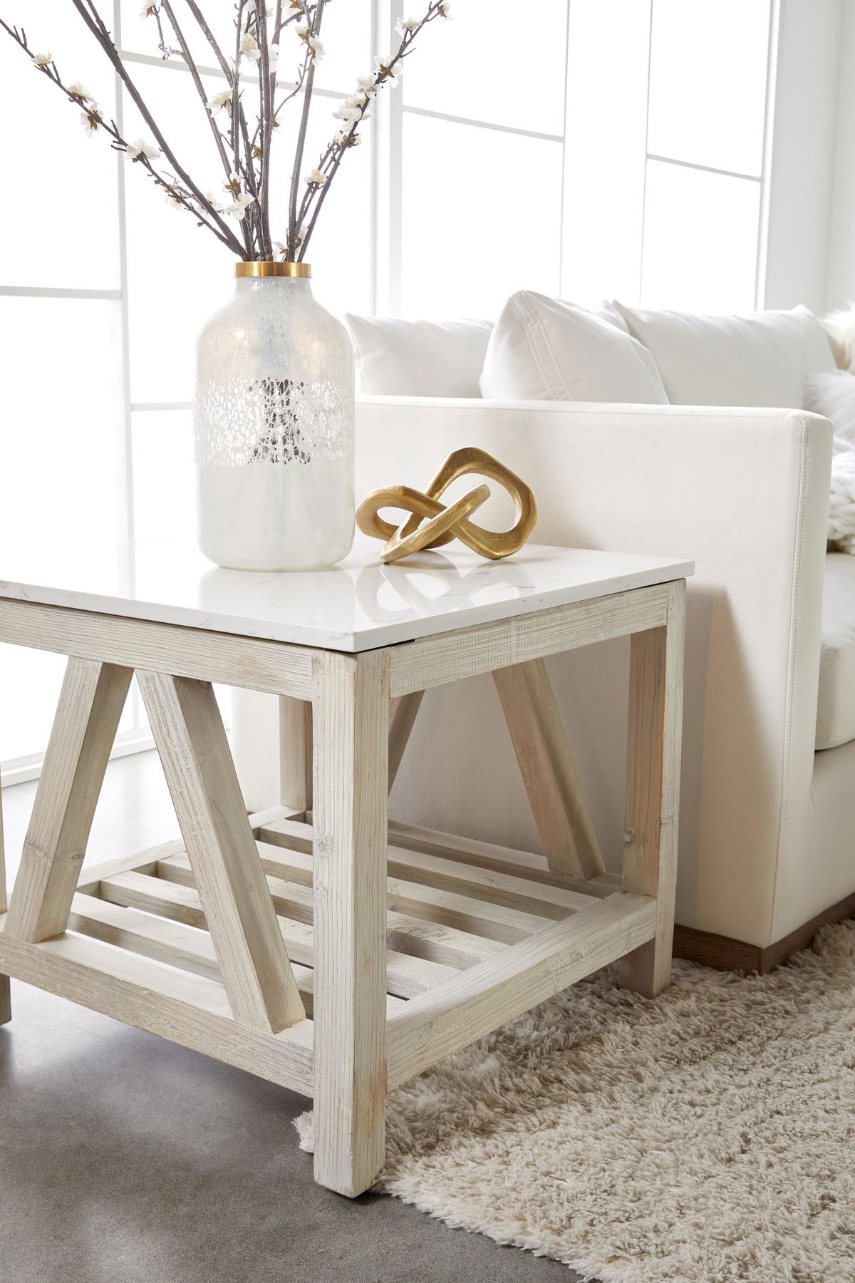 Spruce End Table, Side & End Table by Essentials for Living, 24.75" width x 21.25" height x 24.75" depth View 6