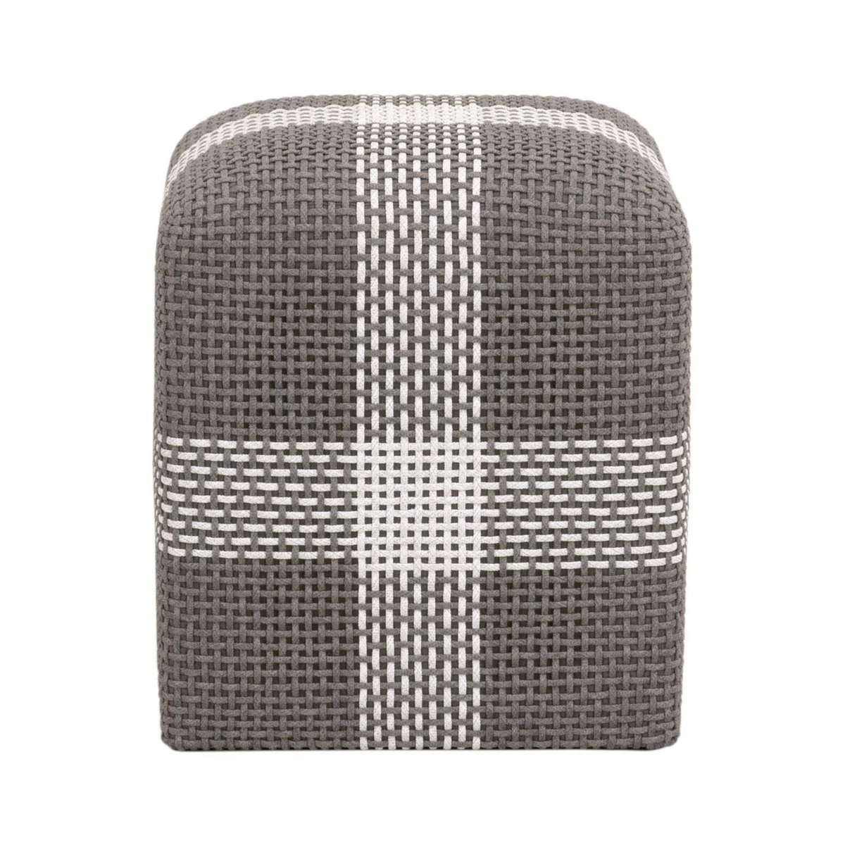 Cross Accent Cube, Ottoman by Essentials for Living, 18" width x 19" height x 18" depth View 1
