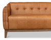 Isaac Leather Sofa, by Sarreid, 2'6" length x 6'5" width x 2'7" height thumbnail 13