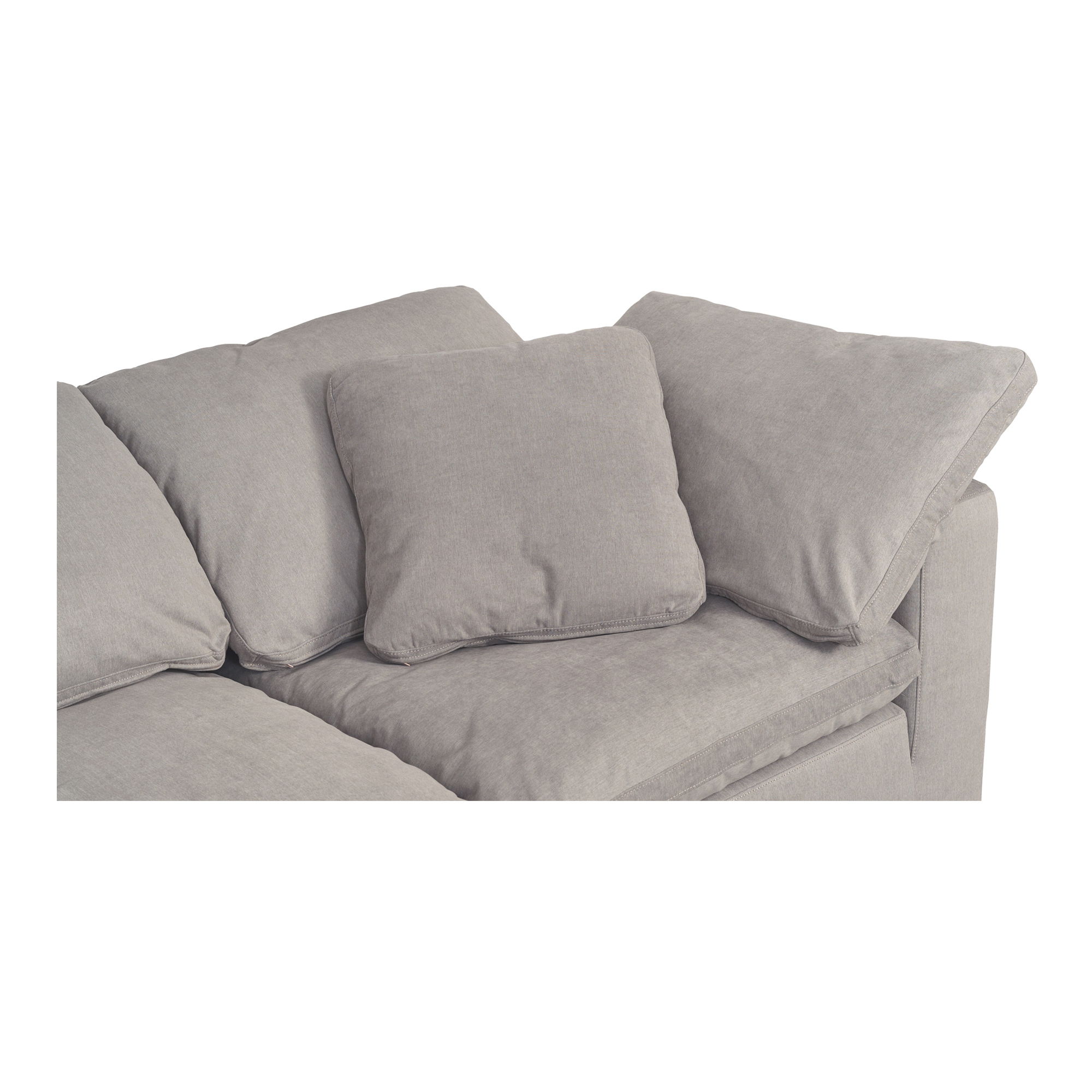 Terra Modular Sofa Light Grey, Sectional Sofa by Moe's Home, 114" width x 32" height x 38" depth View 6